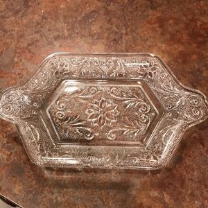 Vintage Glass  relish tray